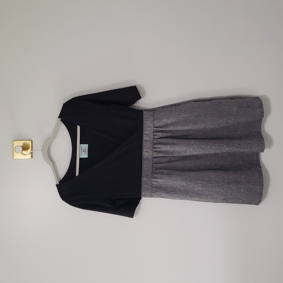 Judith March Anthropologie Mini Dress Black Gray Medium Large Office Corpcore - Picture 1 of 16